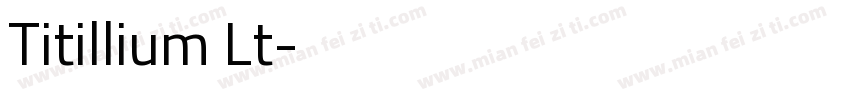 Titillium Lt字体转换